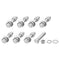 Hex Head Screws Bolts Nuts Flat & Lock Washers Kits 3/8-16x1-3/4" Stainless Steel Fully Threaded Machine Screws