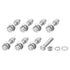Hex Head Screws Bolts Nuts Flat & Lock Washers Kits 3/8-16x1-3/4" Stainless Steel Fully Threaded Machine Screws