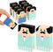 Mabor 8Pcs Cute Salaryman Erasers, Bald Uncle Desk Novelty Erasers for Kids and Office Supplies