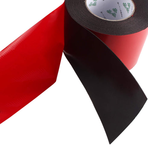 1 Pack PE Foam Double Sided Tape, Waterproof Mounting Adhesive Roll for Doors, Plumbing, HVAC, Windows, Black Tape (2