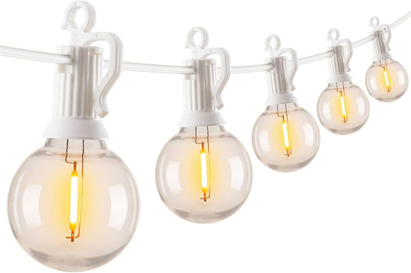 Brightown 29 Feet LED Outdoor String Lights with Shatterproof G40 Edison Bulbs,
