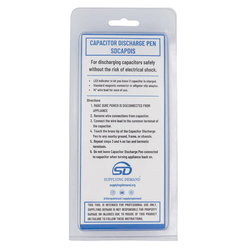 CAPDIS Capacitor Discharge Pen Tool by Supplying Demand, 14 Inch Lead with LED Indicator, 440 VAC Max