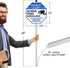 28" 10"x10" (2 PACK) GicnKeuz Video Surveillance Sign with Stake for Outside, Security Sign - Rust Free Heavy