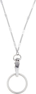 Wisdompro Women's Fashion Lanyard Necklace with Metal Clasp and Keyring for ID Badge, Keys - Twist Chain
