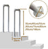 PAUANI 1PCS Villa(White,45cm) U-Shaped Metal Stair Railing Kit, Industrial Stair Handrail, Non-Slip Safety Elderly