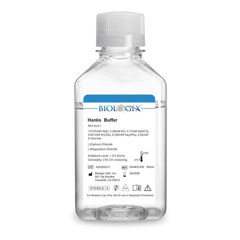 Hanks' Balanced Salt Solution, HBSS Buffer Without Calcium & Magnesium, 0.1m Filtered