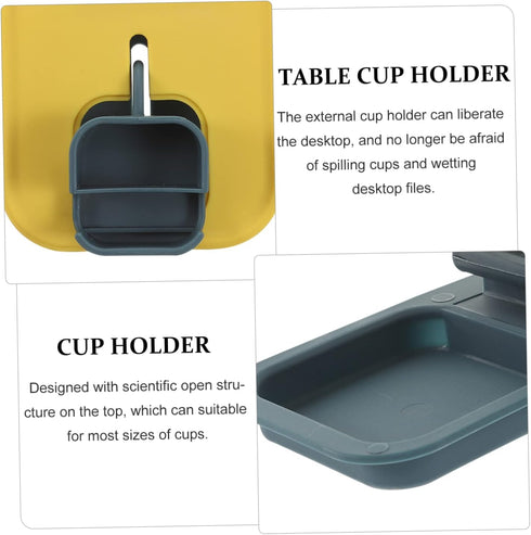 SOLUSTRE Desktop Cup Holder Clip Beverage Organizer for Office and Home Use Portable Table Side Cup Holder Hook Fits