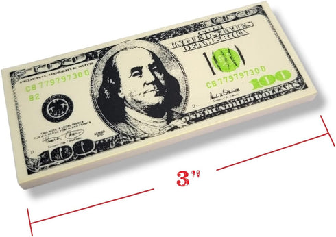 Realistic Looking $100 Bill Erasers (36 Pack), Almost 3" x 1.25" Rubber for School Student Incentive