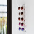 MOOCA Acrylic 5 Tier Slatwall & Wall-mounted Sunglasses Holder Organizer for Eyeglasses and Optical Glasses