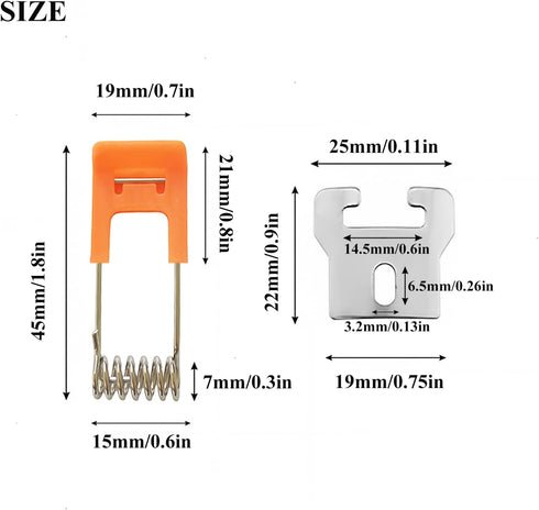 HONYURIS 10 Sets Mounting/45x16mm/Orange Downlight Panel Lamp Spring Clips Light Emitting Diode Recessed Lighting