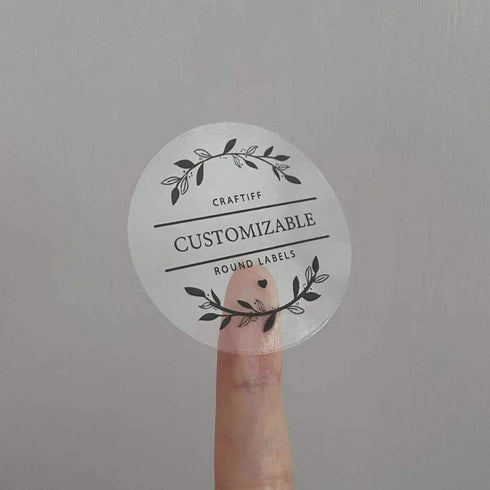 Round Labels Stickers 2 Inches, Transparent Printable Vinyl for Laser Printer, Waterproof Clear Sticker Paper