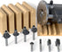 Fivepears 12 Pieces Tungsten Carbide Router Bit Set - 1/4 Inch Shank for Beginners Woodworking, Includes Straight,