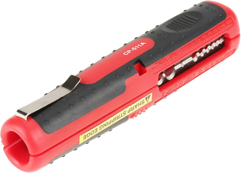 Wire Stripper Tool with SK5 Steel Blade, Self Adjusting Dismantling Stripper, Safety Lock, TPR and ABS Handle