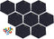 PATIKIL Hexagon Felt Board Tiles, 8 Pack, Self Adhesive Mini Moon Wall Pin Bulletin Board with Push Pins for Home Decor