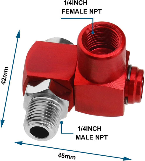 The Lord of the Tools 2PCS 1/4 Inch NPT 360 Degree Swivel Air Hose Connector, DYWX01