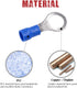 Hilitchi 100Pcs 16-14AWG Insulated Terminals Ring Electrical Wire Crimp Connectors (Blue, M8)