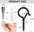 FSAH 36 1 PCS Q-Hanger Hooks with Safety Buckle, Windproof Screw Hooks for Outdoor String Lights Hanging Christmas