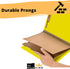 The File King Two Divider Pressboard Classification Yellow File Folder, Letter Size, Box of 10