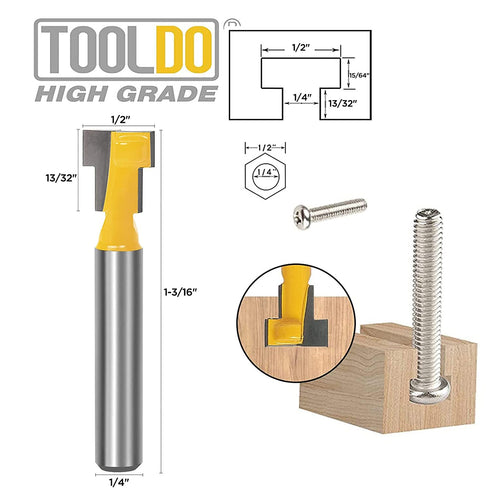 Set- 1/4 Inch bits5 Set 5/16&3/8 1/2 &5/8 &7/16 Inch Keyhole Router Bit Shank Router pcs Router Bit & Blade Diameter