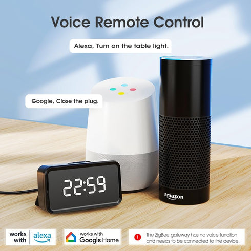 YIFAN Tuya Zigbee Hub Gateway - Smart Home Bridge Hub with Type-C Port, Compatible with Alexa/Google Assistant, Black