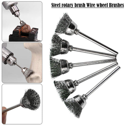 Rocaris 36Pcs Brass Steel Wire Brush Polishing Wheels, Full Kit for Rotary Tools
