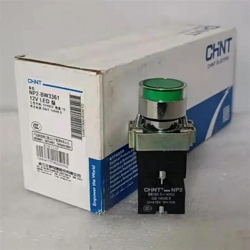 BOQZPZR 2Pcs NP2-BW3361 12V Reset LED Start Switch Self Nomally Open Button,Industrial Equipment Accessories Spare