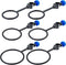 2 Set Lab Stand Support, Retort Ring Set, 6PCS Laboratory Clamp Ring 60mm 80mm 100mm