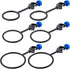 2 Set Lab Stand Support, Retort Ring Set, 6PCS Laboratory Clamp Ring 60mm 80mm 100mm