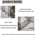 PAUANI Guardrail(Black,35cm) Industrial U-Shaped Stair Handrail - Safety Transitional Step Non-Slip Stairs Railing