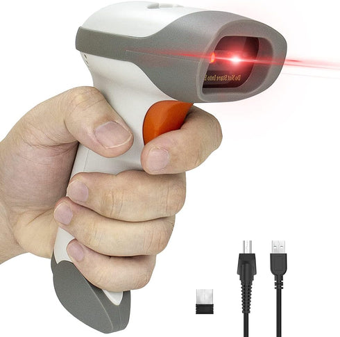 NetumScan Bluetooth Barcode Scanner, 3 in 1 Wireless Handheld USB CCD Reader for Store, Warehouse, POS