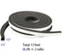 High Density Foam Tape Waterproof Sealing Strip, CR Strips Neoprene Single-Sided Adhesive EVA Seal 1/2in X 1/2in X 13Ft