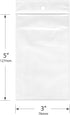 Plymor 3" x 5" Reclosable Plastic Bags (Case of 1,000) - 2 Mil with Hang-Hole Zipper