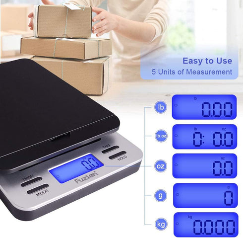 Fuzion Shipping Scale, Accurate Digital Postal Scale 86 lb/0.1 oz with Hold and Tare Function