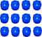 Bright LED Battery Operated Flameless Tea Light, Waterproof Submersible Candle for Party & Wedding, Pack of 12 (Blue)