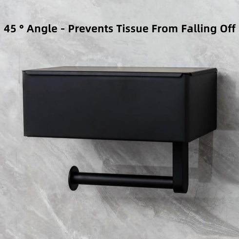 YWHWXB Toilet Paper Holder with Shelf and Storage Cabinet,Wall Mounted Toilet Tissue Holder,Plastic Toilet Paper Roll