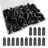 100 Pack Luer Lock Syringe Caps for Luer Slip Lock Tip, Leak-Free Dispensing, Black
