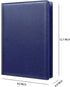 WAVEYU Padfolio Clipboard Folder, Faux Leather Storage Clipboard for Letter Size A4 Notepad, Blue