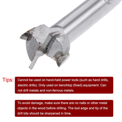 uxcell Forstner Drill Bits 18mm, Tungsten Carbide Wood Hole Saw Auger Opener for Woodworking