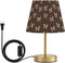 Kcldeci Bedside Table Lamp for Bedroom, Cow Print Ribbon Bows Farmhouse Desk