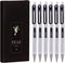 XIZE SH 0.38mm Ultra Fine Point Gel Pens, Black Ink, Smooth Writing, Quick-Drying, Non-Smudge, 6 Count