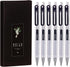 XIZE SH 0.38mm Ultra Fine Point Gel Pens, Black Ink, Smooth Writing, Quick-Drying, Non-Smudge, 6 Count
