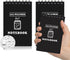 WAFJAMF Waterproof Notebook, 3" x 5" All Weather Pocket Notepad, 80 Waterproof Lined Pages, Black - 2 Pack