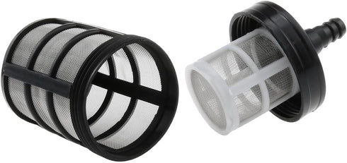 Stainless Steel Encryption Filters, Double-Layer Garden Hose Strainer with 3/8", 1/2" Barb Connection, 2 Packs