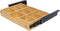 Under Desk Bamboo Drawer with U-Shaped Hollow Panel, Adjustable Space Storage Organizer for Sit Stand Workstation