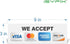 iSYFIX 4 Pack Credit Card Sticker Signs – We Accept Visa, MasterCard, Amex & Discover, 9”x 3” Inch Adhesive Vinyl Labels