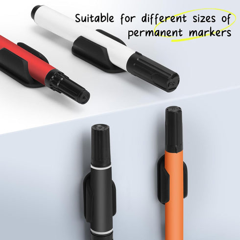 AIERSA Large Silicone Marker Holder for White Board, Dry Erase Adhesive Marker Holder, Marker Holder for Classroom