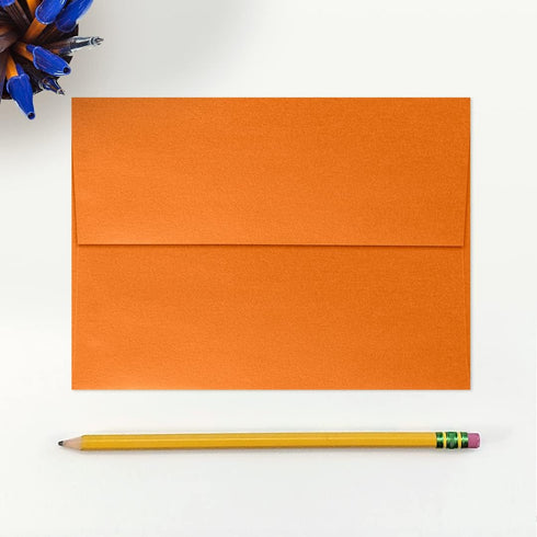 LUXPaper A7 Invitation Envelopes, Peel & Press, 5 1/4" x 7 1/4", Flame Metallic, 80lb Text, 50 Qty