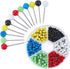PH PandaHall 600pcs Map Push Pins - 6 Colors 1/8 inch Round Ball Head Thumb Tacks with 304 Stainless Steel Point