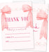 Zwsrplo Pink Bow Kids Birthday Party Thank You Cards Fill In the Blank,