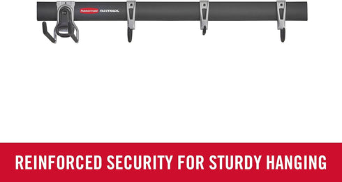 5 Rubbermaid FastTrack Garage Storage Utility Hooks Piece Black All in One Rail Hook Kit and Tool Organizer Heavy Duty